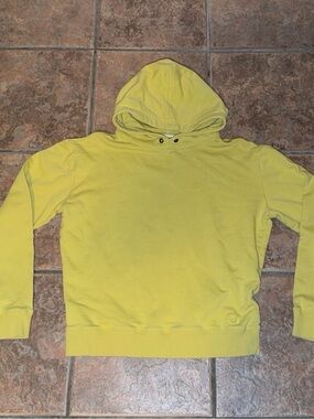 Yve Saint Laurent Yellow Men's Hoodie Sweatshirt - Casual Pullover